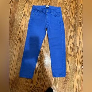 Paige women’s size 27 royal blue ankle length jeans